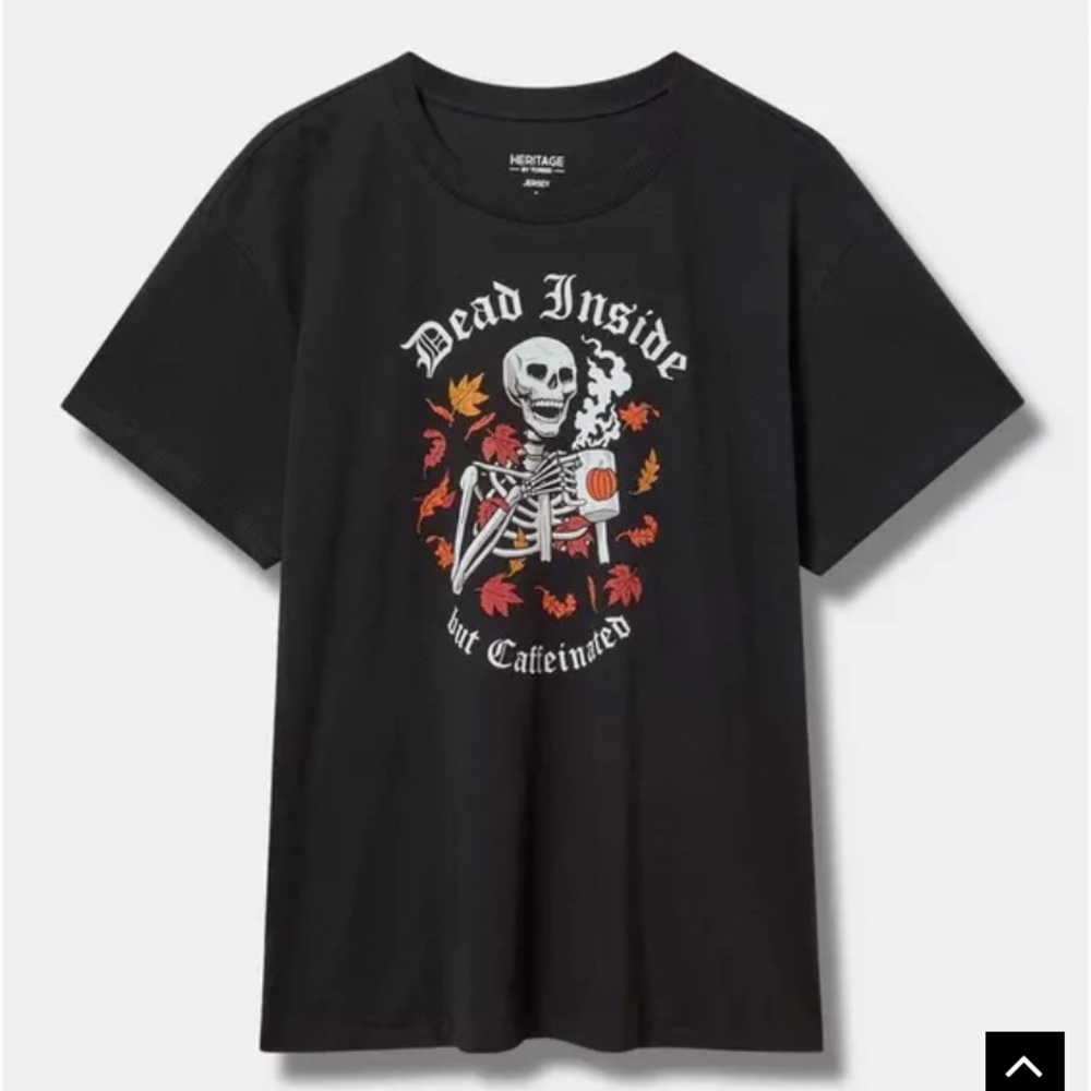 Torrid Dead Inside Relaxed Fit Heritage Jersey Crew Tee